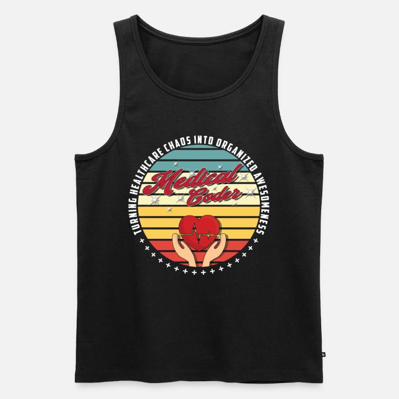 Medical Assistant - Medical Coder - Men's Premium Organic Tank Top - black