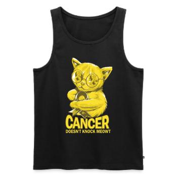Le cancer ne frappe pas le sarcome cancer des os - Débardeur bio Premium Homme - noir - Devant - AI Model Male 178 light (178cm)