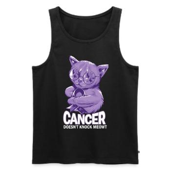 Krebs Schlägt Nicht Meowt Krebs - Männer Premium Bio Tank Top - Schwarz - Vorne - Michal (187cm)