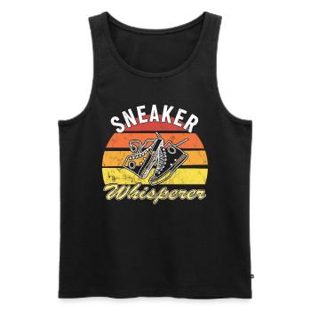 "Sneaker Whisperer" Sneaker -Sammler -Sneaker - Männer Premium Bio Tank Top - Schwarz - Vorne - AI Model Male 178 light (178cm)