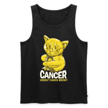 Le cancer ne frappe pas le sarcome cancer des os - Débardeur bio Premium Homme - noir - Devant - AI Model Male 178 light (178cm)