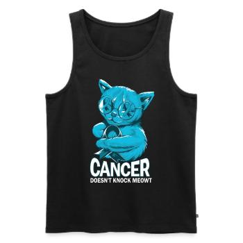 Cancer Cat Prostate Cancer - Men's Premium Organic Tank Top - black - Front - Michal (187cm)