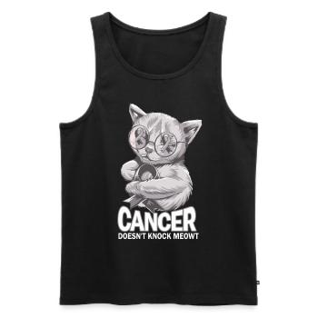 Cancer does not defeat brain cancer - Men's Premium Organic Tank Top - black - Front - Michal (187cm)