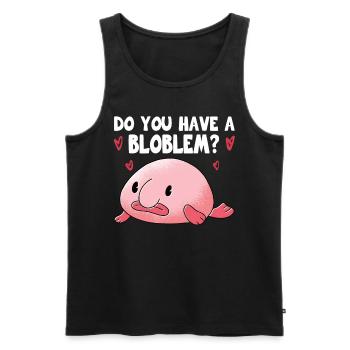 Costume de Blobfish - Visage de poisson Blob laid - - Débardeur bio Premium Homme - noir - Devant - Michal (187cm)