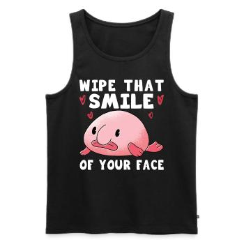 Costume de Blobfish - Visage de poisson Blob laid - - Débardeur bio Premium Homme - noir - Devant - Michal (187cm)