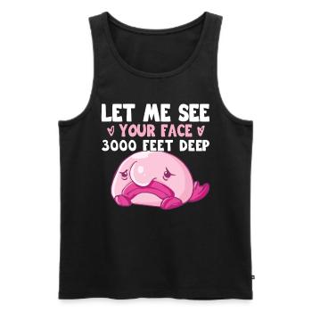 Costume de Blobfish - Visage de poisson Blob laid - - Débardeur bio Premium Homme - noir - Devant - Michal (187cm)