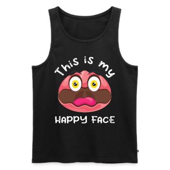 Costume de Blobfish - Visage de poisson Blob laid - - Débardeur bio Premium Homme - noir - Devant - Michal (187cm)