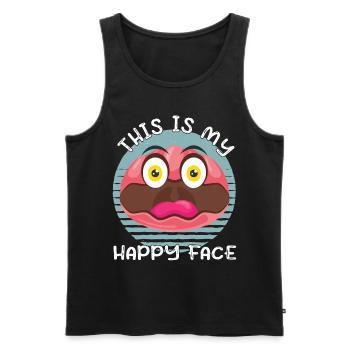 Costume de Blobfish - Visage de poisson Blob laid - - Débardeur bio Premium Homme - noir - Devant - Michal (187cm)