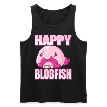 Costume de Blobfish - Visage de poisson Blob laid - - Débardeur bio Premium Homme - noir - Devant - Michal (187cm)