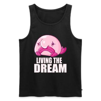 Costume de Blobfish - Visage de poisson Blob laid - - Débardeur bio Premium Homme - noir - Devant - Michal (187cm)