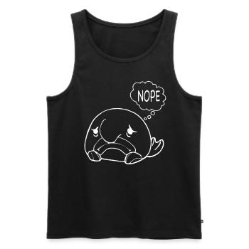 Costume de Blobfish - Visage de poisson Blob laid - - Débardeur bio Premium Homme - noir - Devant - Michal (187cm)