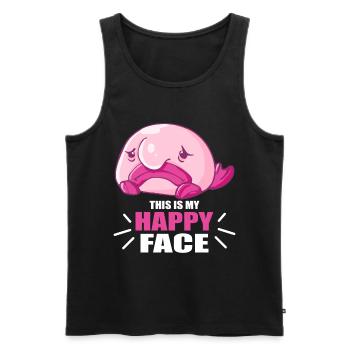 Blobfish Kostüm - Hässliches Blob Fischgesicht - - Männer Premium Bio Tank Top - Schwarz - Vorne - Michal (187cm)