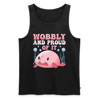 Costume de Blobfish - Visage de poisson Blob laid - - Débardeur bio Premium Homme - noir - Devant - Michal (187cm)