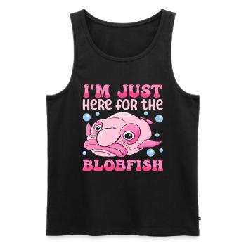 Costume de Blobfish - Visage de poisson Blob laid - - Débardeur bio Premium Homme - noir - Devant - Michal (187cm)