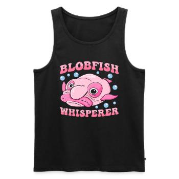 Costume de Blobfish - Visage de poisson Blob laid - - Débardeur bio Premium Homme - noir - Devant - Michal (187cm)