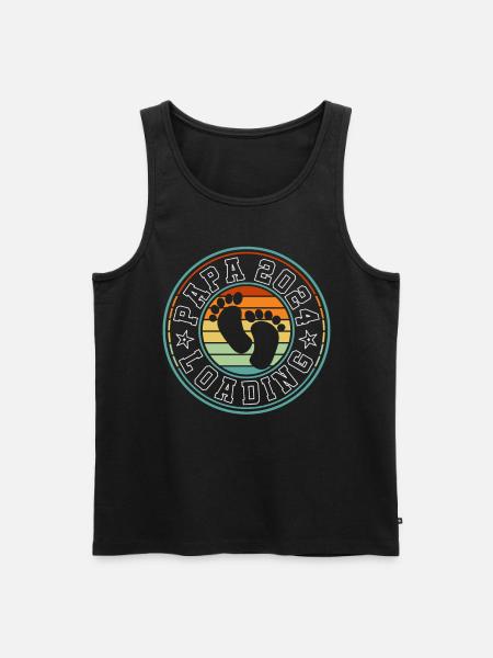 Father-to-be - Dad 2024 loading - Men's Premium Organic Tank Top - black