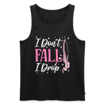 Aerial Silk Akrobatik Circus Aerialist - Männer Premium Bio Tank Top - Schwarz - Vorne - Michal (187cm)