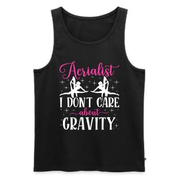 Aerial Silk Akrobatik Circus Aerialist - Männer Premium Bio Tank Top - Schwarz - Vorne - Michal (187cm)