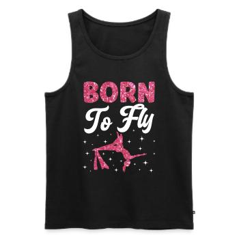 Aerial Silk Akrobatik Circus Aerialist - Männer Premium Bio Tank Top - Schwarz - Vorne - Michal (187cm)