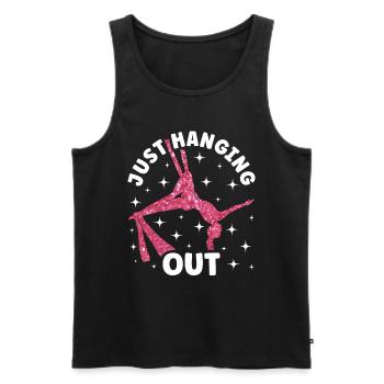 Aerial Silk Akrobatik Circus Aerialist - Männer Premium Bio Tank Top - Schwarz - Vorne - Michal (187cm)