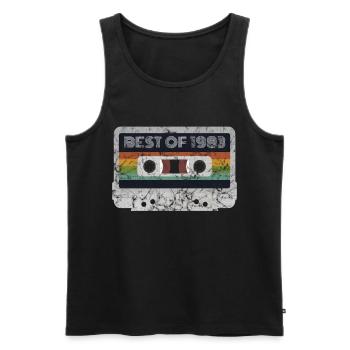 1983 Vintage | Best of 1983 | 1983 Retro Music - Men's Premium Organic Tank Top - black - Front - Michal (187cm)