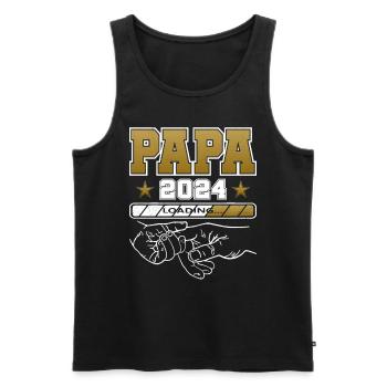 Father-to-be - Dad 2024 loading - Men's Premium Organic Tank Top - black - Front - Michal (187cm)