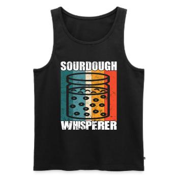 Sourdough Whisperer - Amateurs de cuisson du pain - - Débardeur bio Premium Homme - noir - Devant - AI Model Male 178 light (178cm)