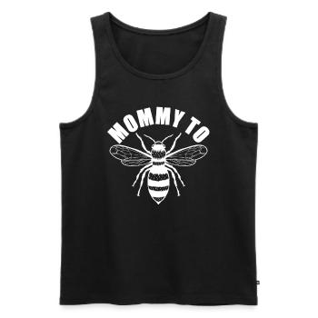 Mommy to - Werdende Mutter Babybauch - Männer Premium Bio Tank Top - Schwarz - Vorne - AI Model Male 178 light (178cm)
