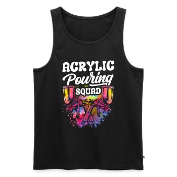 Cool Artist Art Acrylic Painter Casting Color - Men's Premium Organic Tank Top - black - Front - AI Model Male 178 light (178cm)