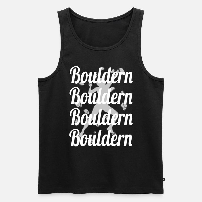 Bouldern Boulder Klettern Boulderer Bouldering - Männer Premium Bio Tank Top - Schwarz