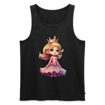 Princess Lover - Dear Fairy Tale Characters - - Men's Premium Organic Tank Top - black - Front - AI Model Male 178 light (178cm)