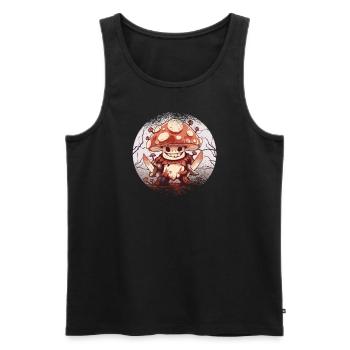 Champignons Cueilleurs de champignons Producteurs de champignons Joueurs de jeux - Débardeur bio Premium Homme - noir - Devant - Michal (187cm)