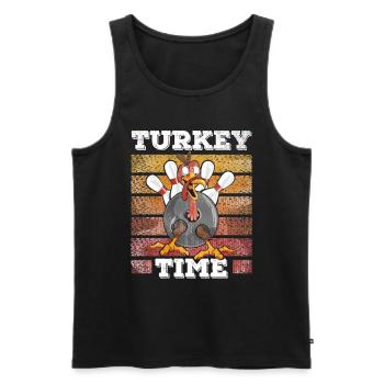 Thanksgiving Bowl Bowler Strike Pin Sport Bowling - Débardeur bio Premium Homme - noir - Devant - Michal (187cm)