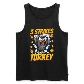 Thanksgiving Bowl Bowler Strike Pin Sport Bowling - Débardeur bio Premium Homme - noir - Devant - Michal (187cm)