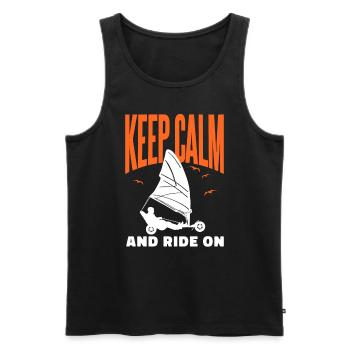 Sand Sailing, Windracer, Land Sailing, Land Sailor - Men's Premium Organic Tank Top - black - Front - AI Model Male 178 light (178cm)