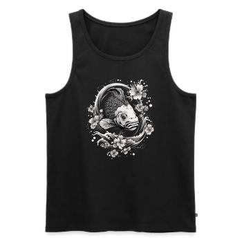 koi fish koi carp koi garden pond koi - Men's Premium Organic Tank Top - black - Front - Michal (187cm)