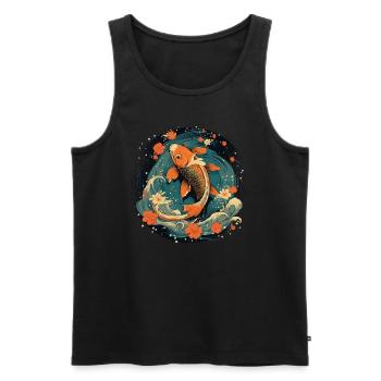 koi fish koi carp koi garden pond koi - Men's Premium Organic Tank Top - black - Front - Michal (187cm)