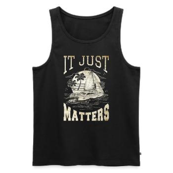 Catamaran-Boot Segelboot Segeln Segler - Männer Premium Bio Tank Top - Schwarz - Vorne - AI Model Male 178 light (178cm)