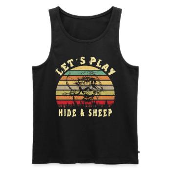 Lass Uns Verstecken - Männer Premium Bio Tank Top - Schwarz - Vorne - AI Model Male 178 light (178cm)