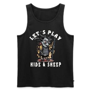 Lass Uns Verstecken - Männer Premium Bio Tank Top - Schwarz - Vorne - AI Model Male 178 light (178cm)