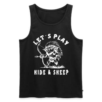 Lass Uns Verstecken - Männer Premium Bio Tank Top - Schwarz - Vorne - AI Model Male 178 light (178cm)