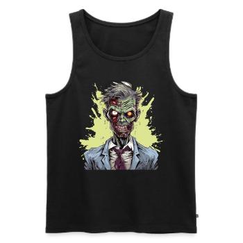 Cool costume d’Halloween - Zombie effrayant - Débardeur bio Premium Homme - noir - Devant - Michal (187cm)