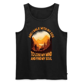 Dog Dog Owner Accessories Dog Lover Funny - Men's Premium Organic Tank Top - black - Front - Michal (187cm)
