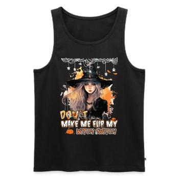 Halloween -Kostüm - Lass Mich Nicht Meinen - Männer Premium Bio Tank Top - Schwarz - Vorne - Michal (187cm)