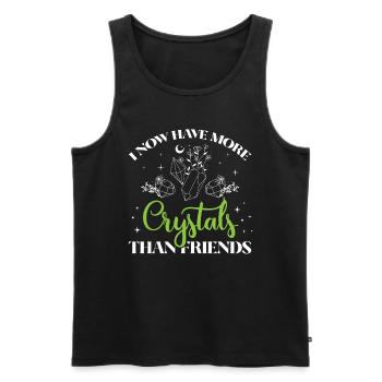 Lustige Edelstein -Chakra -Heilerin Spirituelle - Männer Premium Bio Tank Top - Schwarz - Vorne - Michal (187cm)