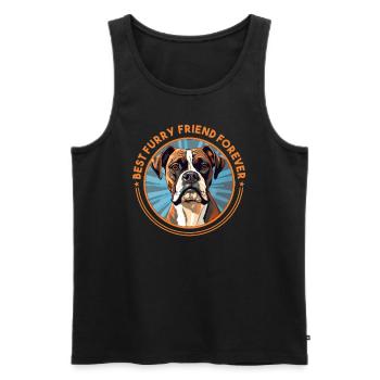 Boxer-Hunderasse Hundehalter lustige Sprüche - Männer Premium Bio Tank Top - Schwarz - Vorne - Michal (187cm)