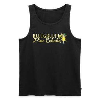 Blutgruppe Pina Colada Barkeeper - Männer Premium Bio Tank Top - Schwarz - Vorne - AI Model Male 178 light (178cm)