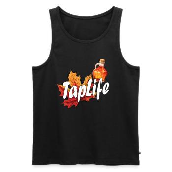 TAPFLIFE - Ahornbaum -Tippen Auf Zucker- Und - Männer Premium Bio Tank Top - Schwarz - Vorne - Michal (187cm)