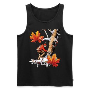Saft Passiert - Ahornbaum, Das Auf Zucker- Und - Männer Premium Bio Tank Top - Schwarz - Vorne - Michal (187cm)