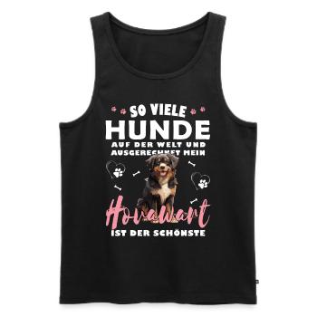 So viele Hunde auf der Welt - Hovawart - Männer Premium Bio Tank Top - Schwarz - Vorne - Michal (187cm)